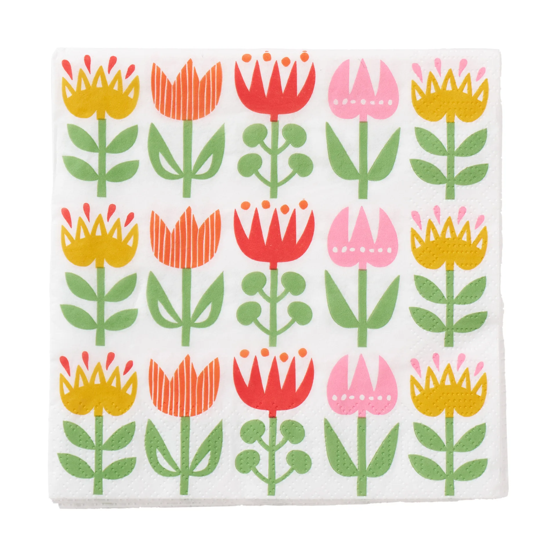 Klippan Yllefabrik Serviette Tulip cm lot de 20 Multi