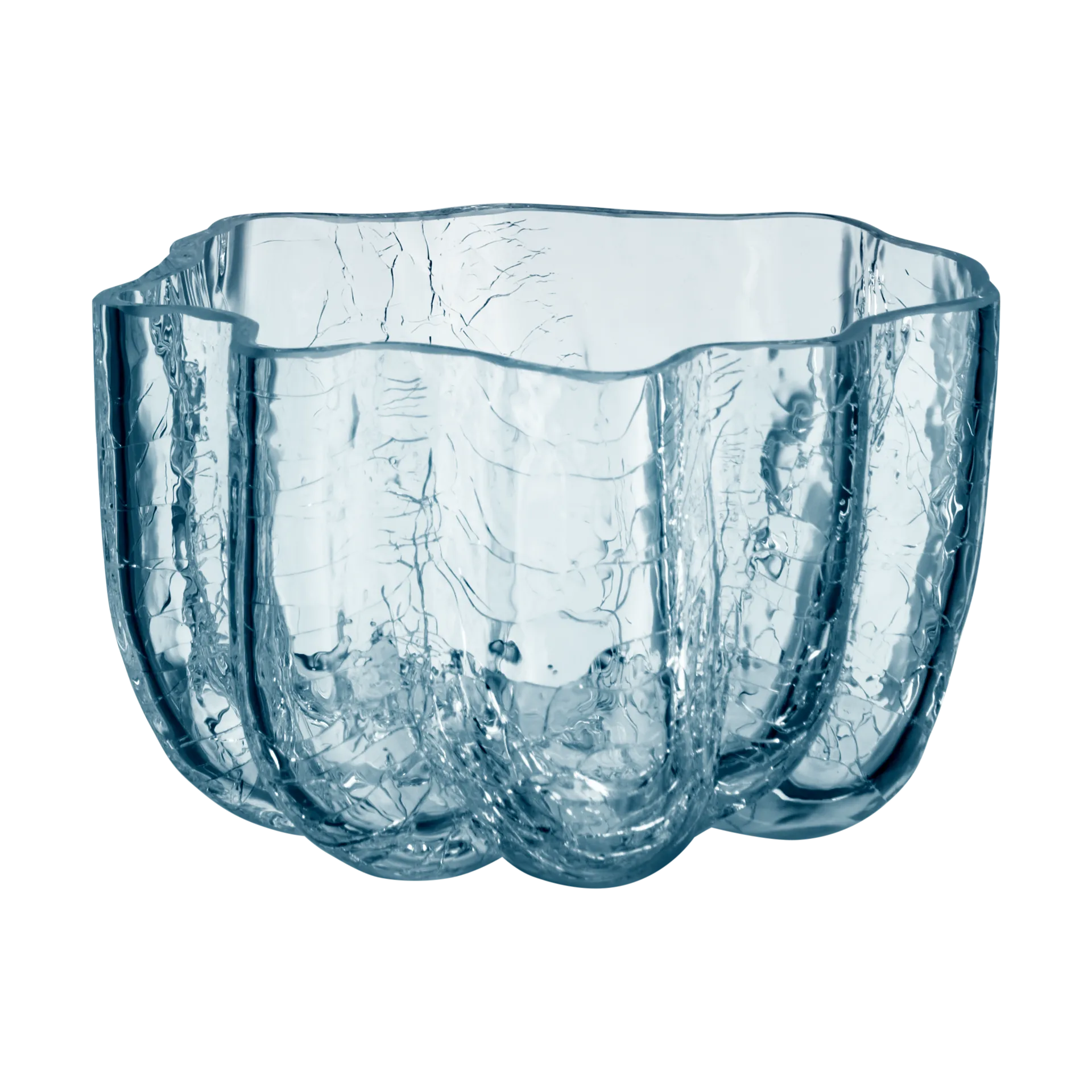 Kosta Boda Crackle lyslykt sirkul&aelig;r 58 mm Klar