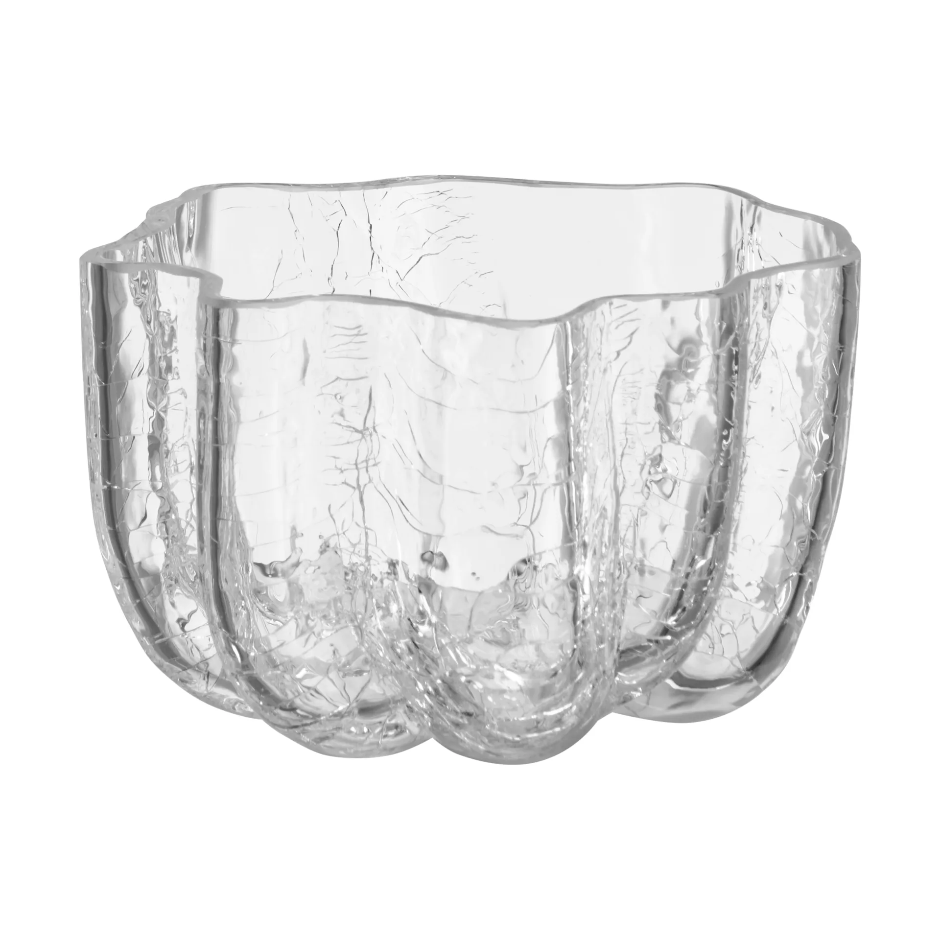 Kosta Boda Photophore Crackle 5,8 cm Transparent