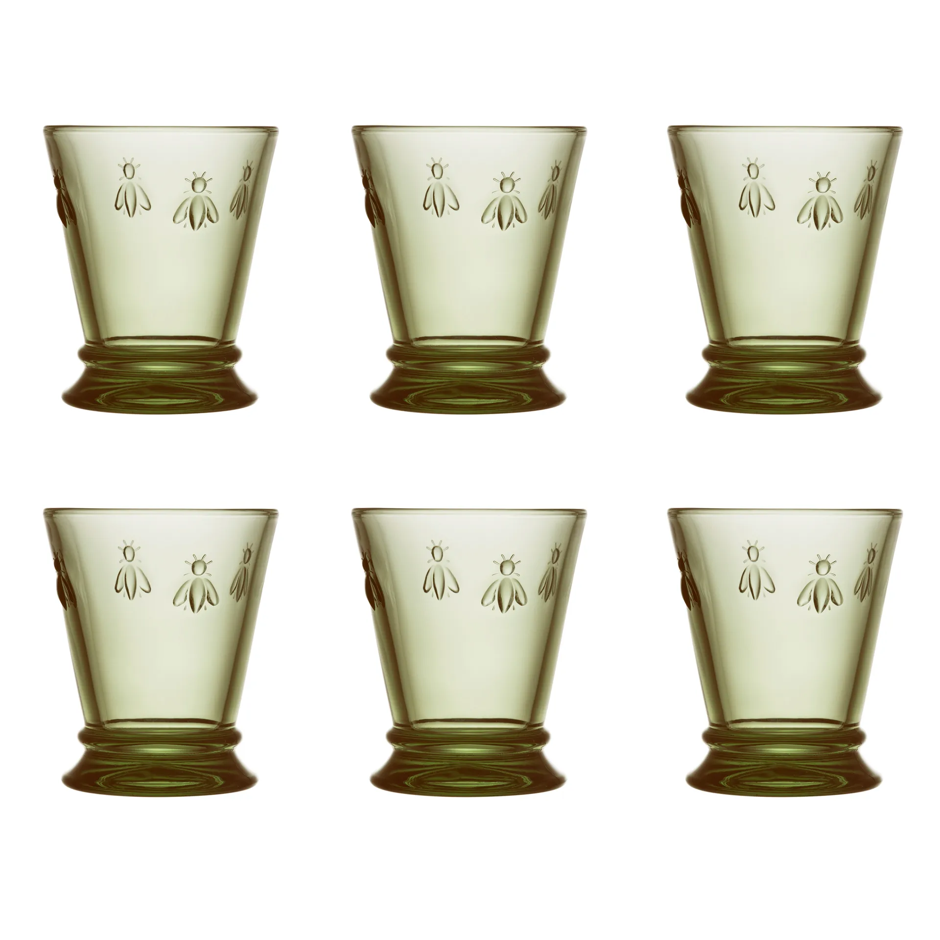 La Roch&egrave;re Abeille vannglass 26 cl 6-pk Olivengr&oslash;nn