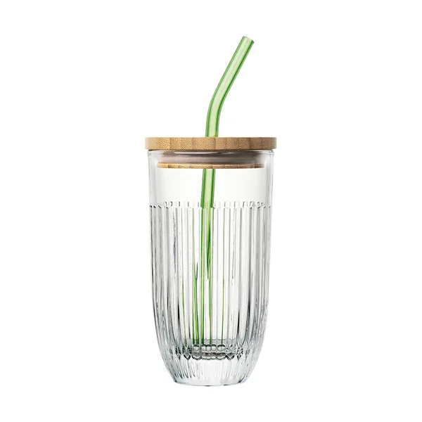 Ouessant smoothieglas med lock och sugrör 43 cl