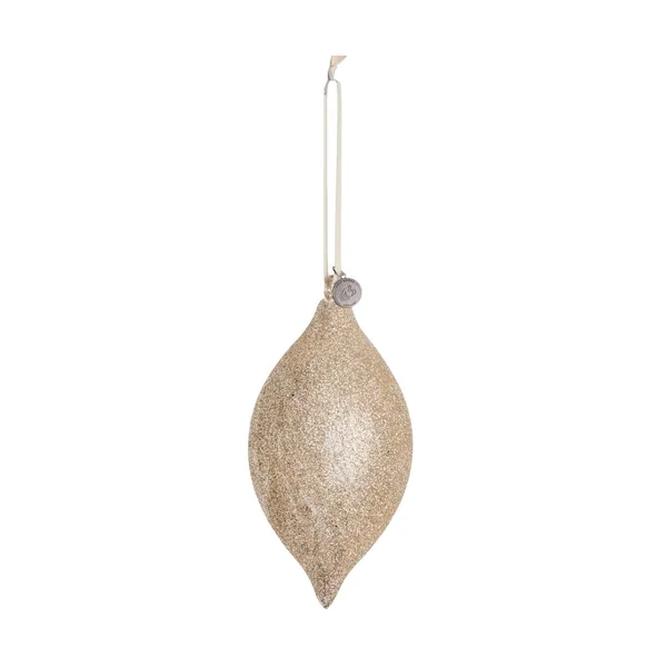 Glitteria dekoration julhänge 17 cm, Ljusguld