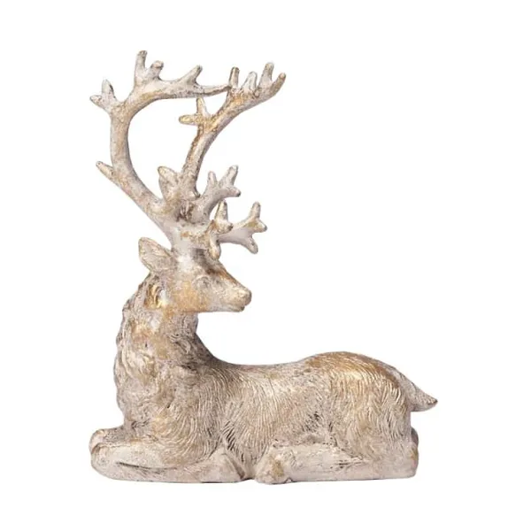 Serafina hjort 10 cm, Antikguld ljus