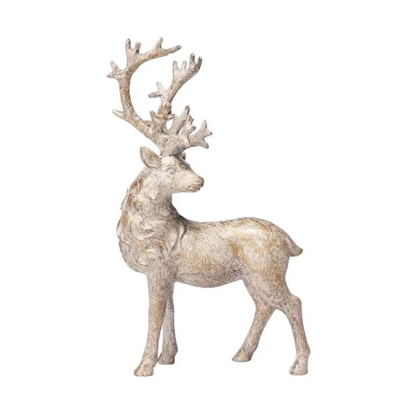 Serafina hjort 14x7,5 cm, Antikguld ljus