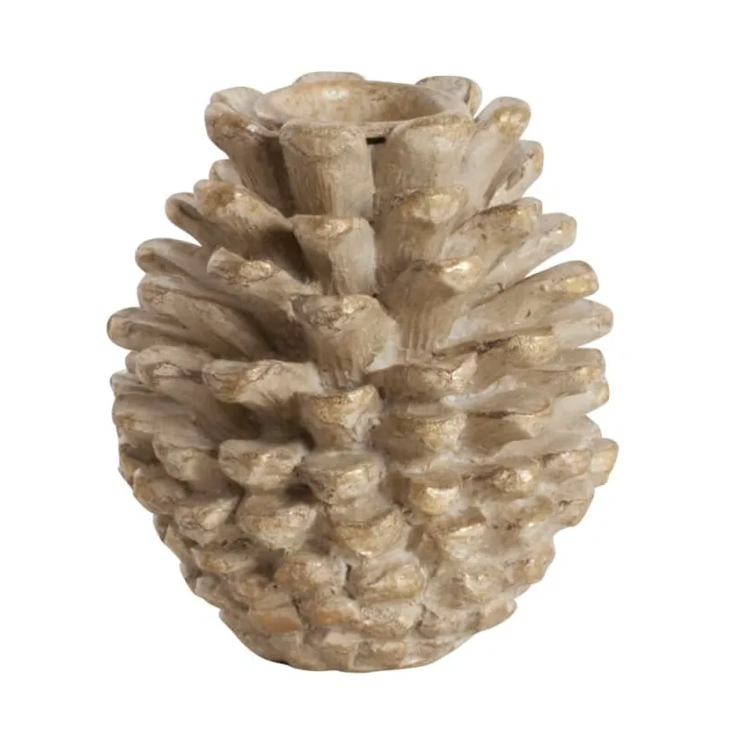 Lene Bjerre Serafina lysestage 8 cm Antikguld lys billede