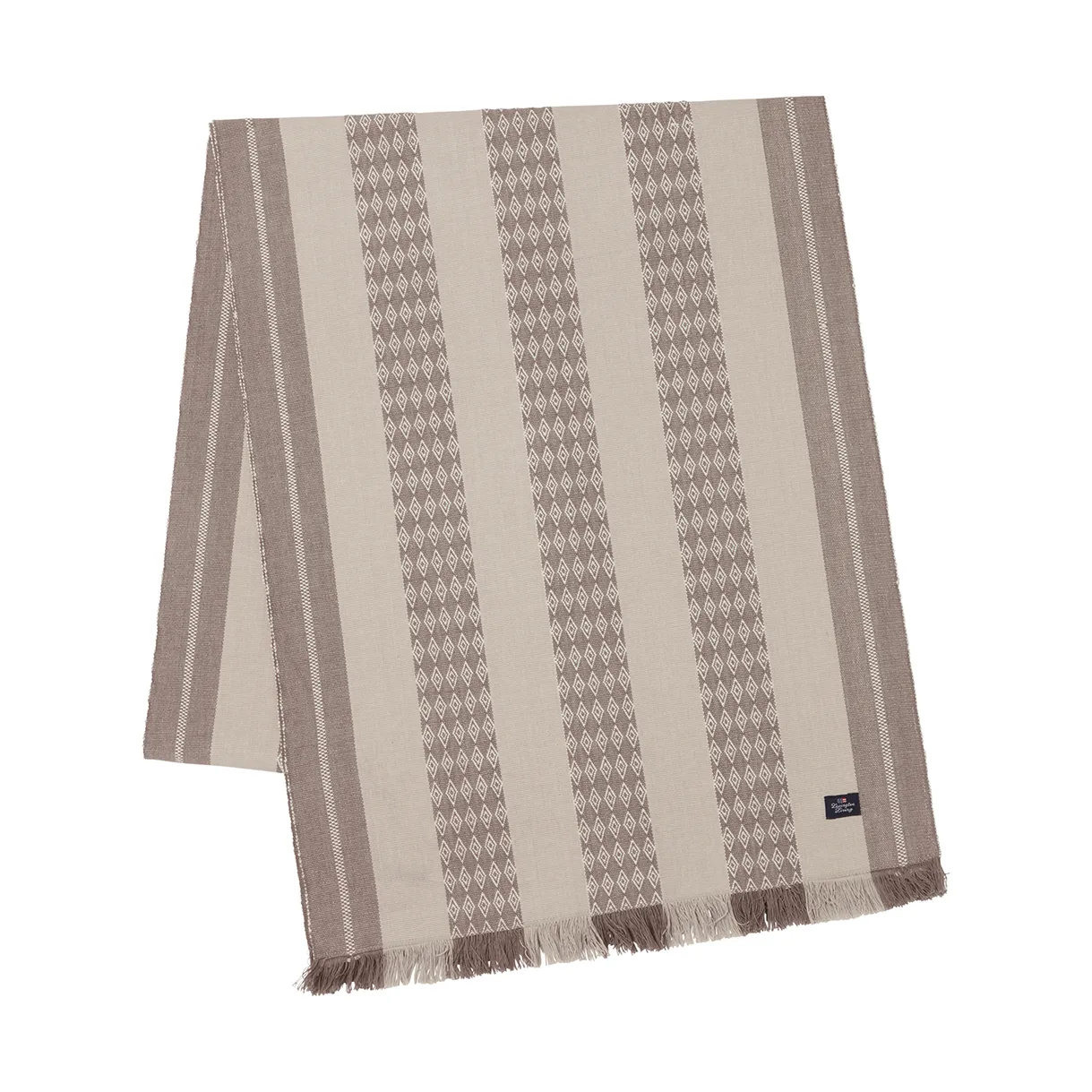 Lexington Jacquard Striped bordløber 50x350 cm Beige