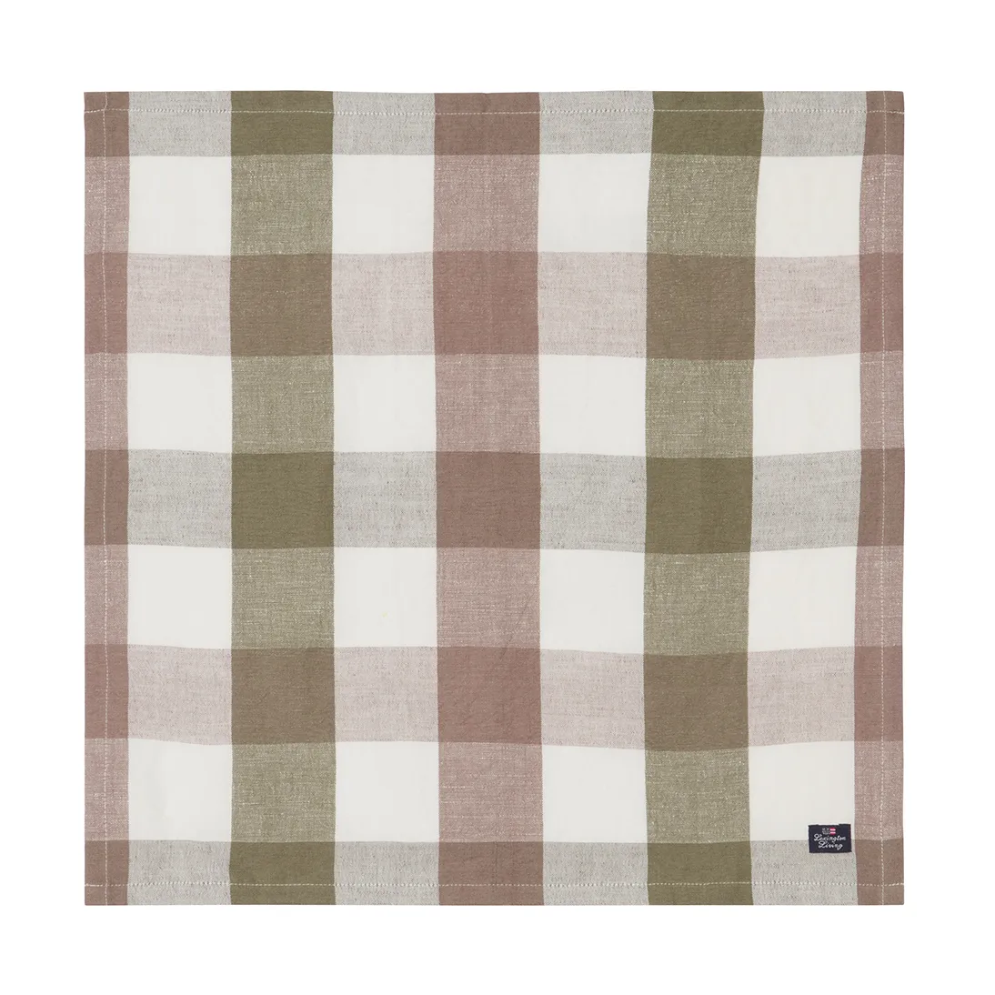 Lexington Serviette en tissu Checked Linen/Cotton cm Olive