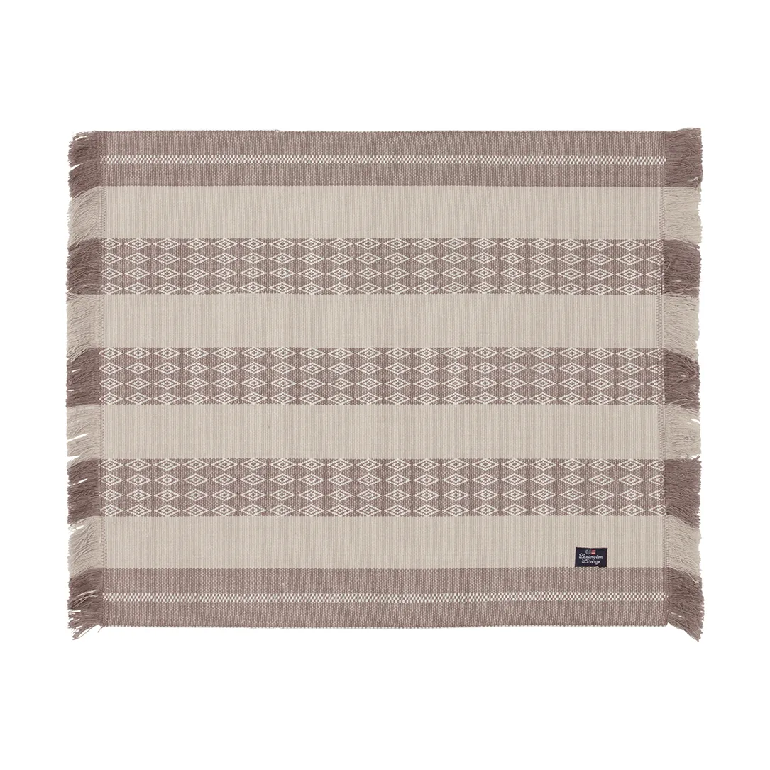 Lexington Set de table Jacquard Striped cm Beige