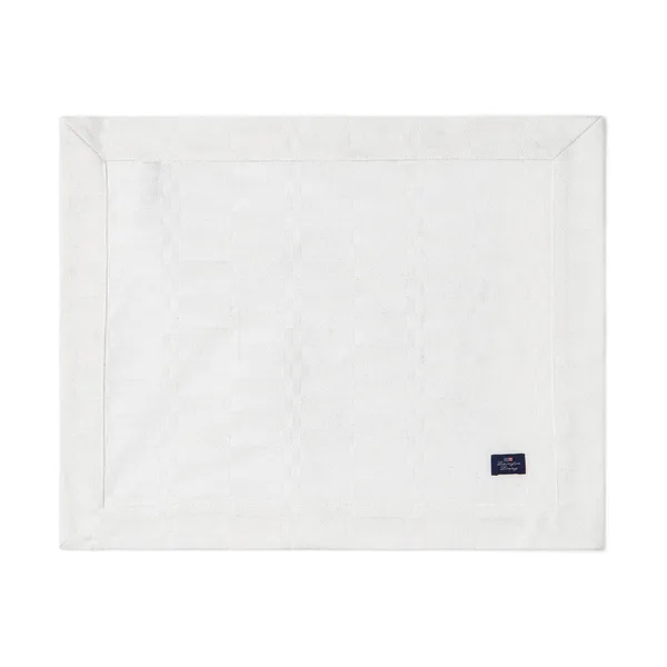 White jacquard cotton bordstablett 40x50 cm
