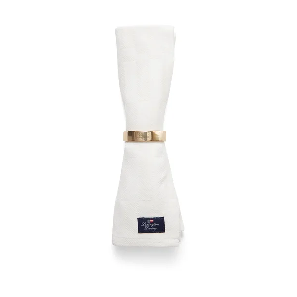 White jacquard cotton servett 50x50 cm