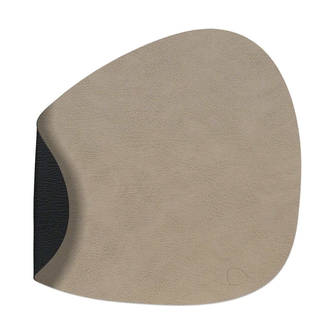 LIND DNA Bull vendbar dækkeserviet, curve L 1 stk. Warm grey/Black