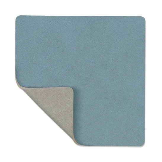 LIND DNA Dessous de verre Nupo réversible square 1 pièce bleu clair-gris clair