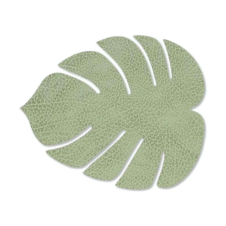 LIND DNA Monstera Leaf Hippo glasunderlag Olive green