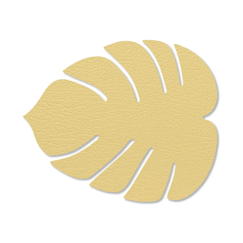 LIND DNA Monstera Leaf Hippo glasunderl&auml;gg Guld