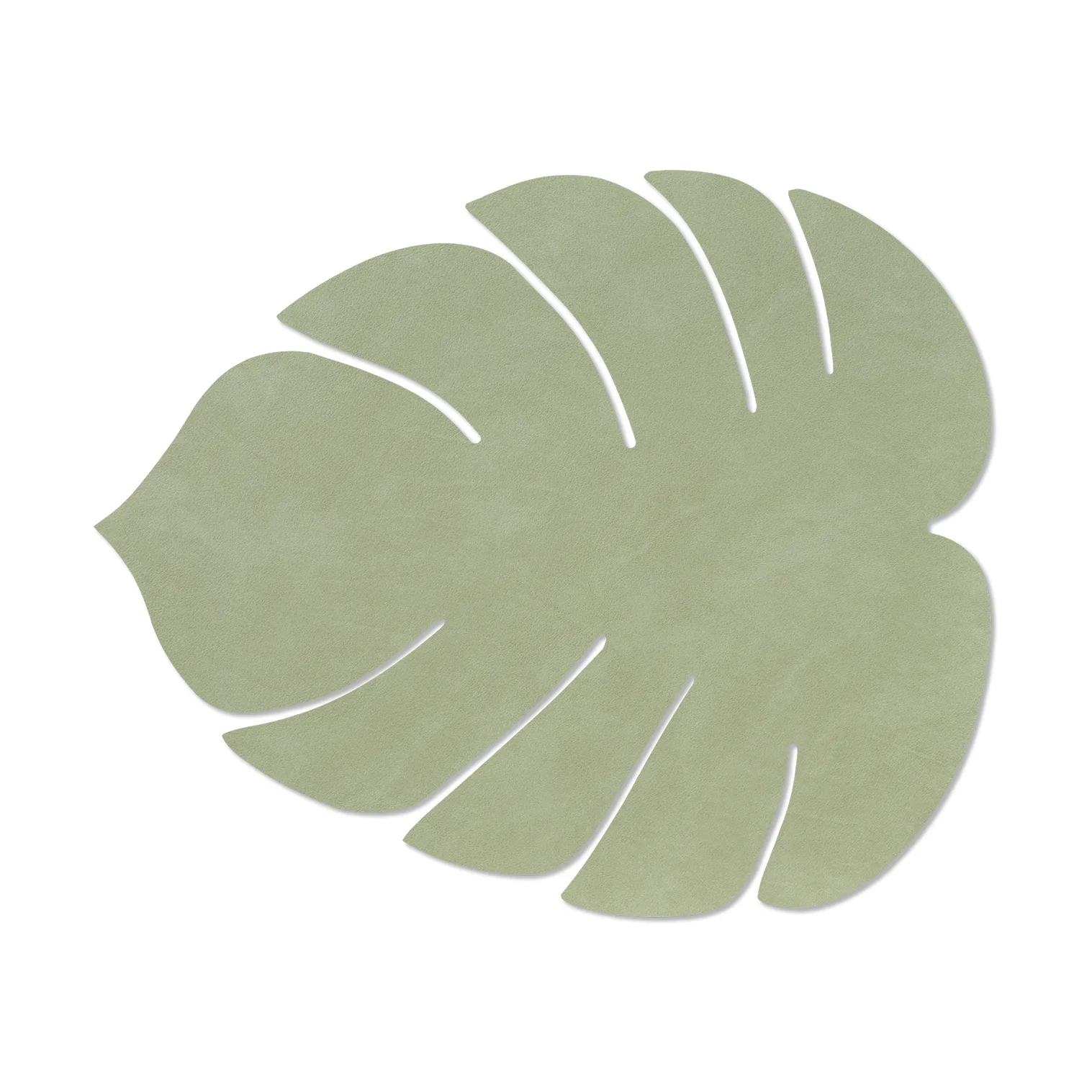 LIND DNA Monstera Leaf Nupo dækkeserviet L Olive green