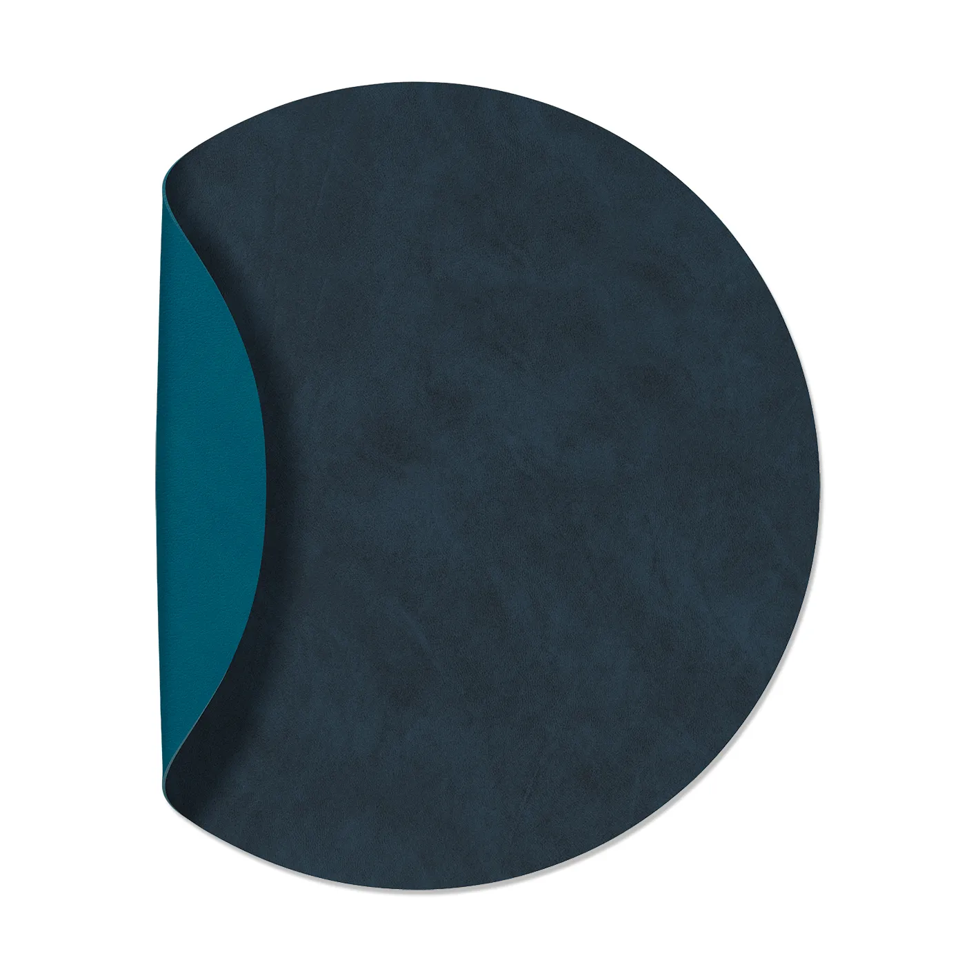 LIND DNA Nupo dækkeserviet circle vendbar XL 1 stk. Midnight blue/Petrol billede