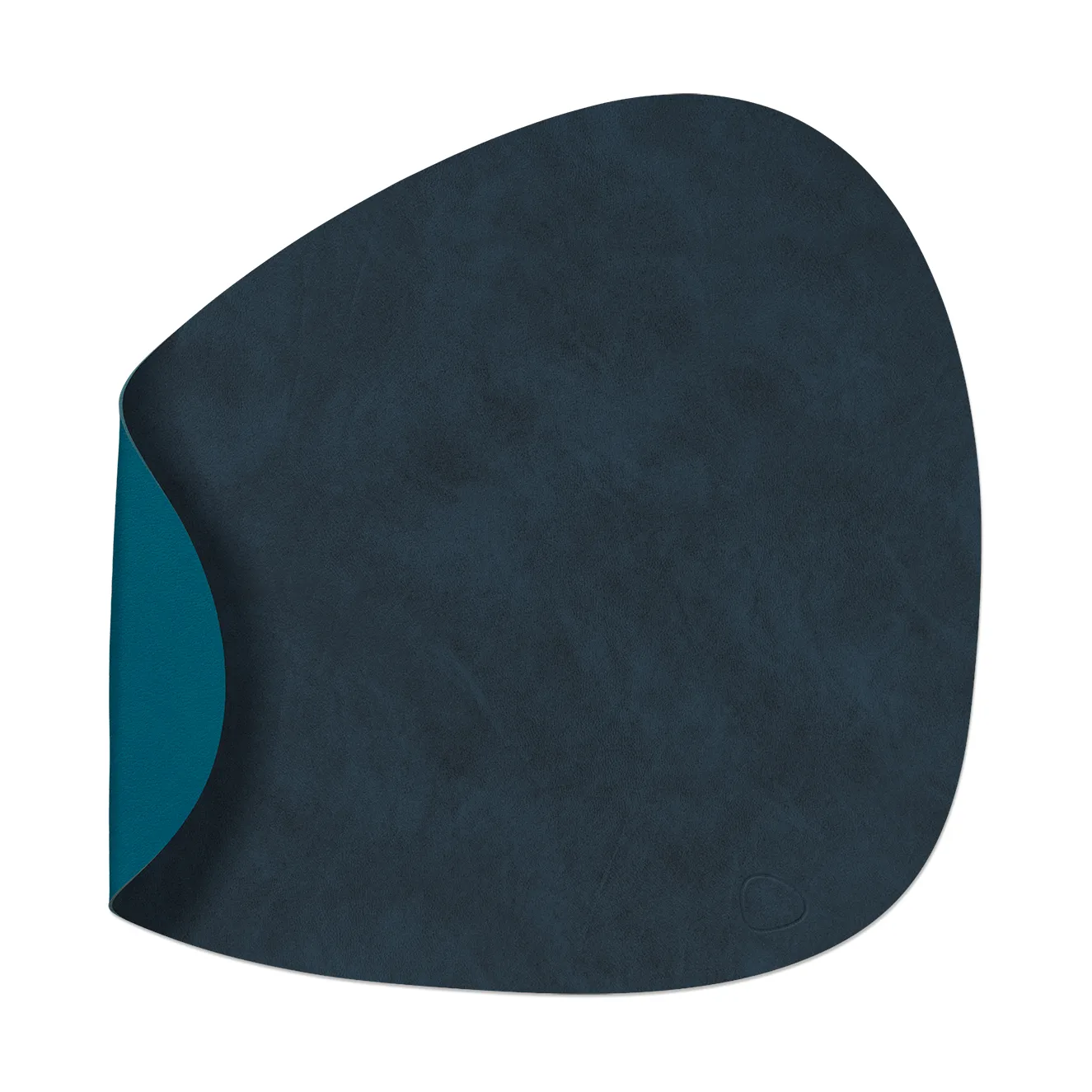 LIND DNA Nupo dækkeserviet vendbar curve L 1 stk. Midnight blue/Petrol