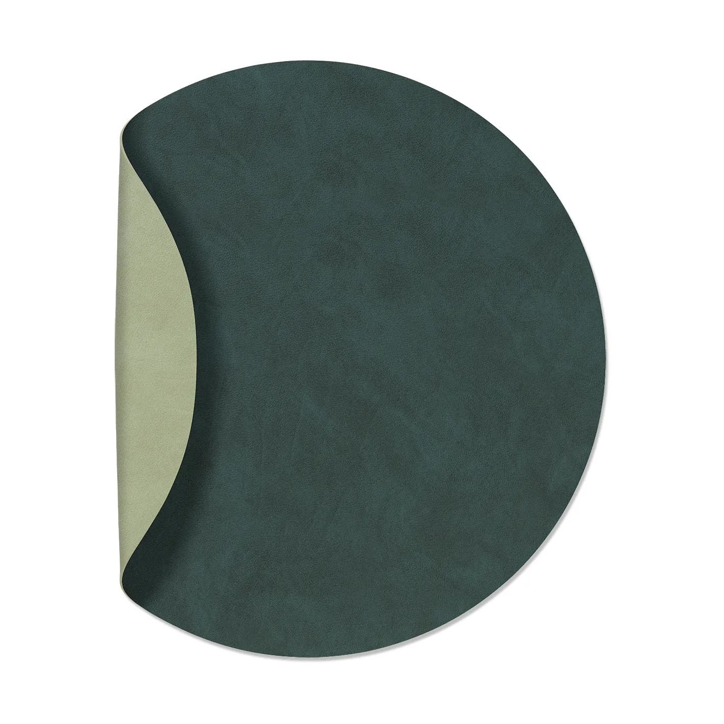 LIND DNA Set de table circle réversible Nupo XL 1 pièce Dark green-olive green