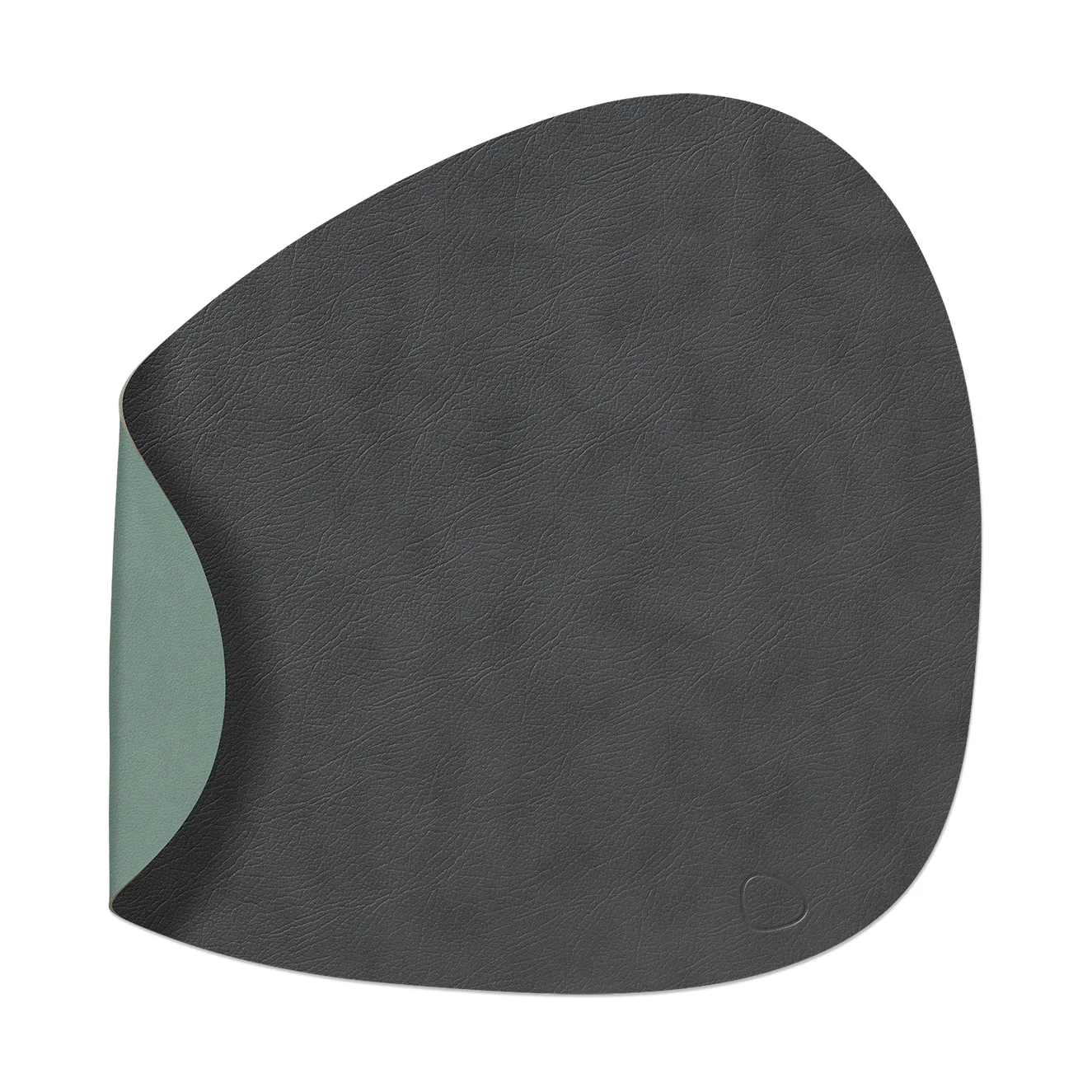 LIND DNA Set de Table Cloud-Nupo réversible curve L 1 pièce Gris Anthracite -Vert pastel