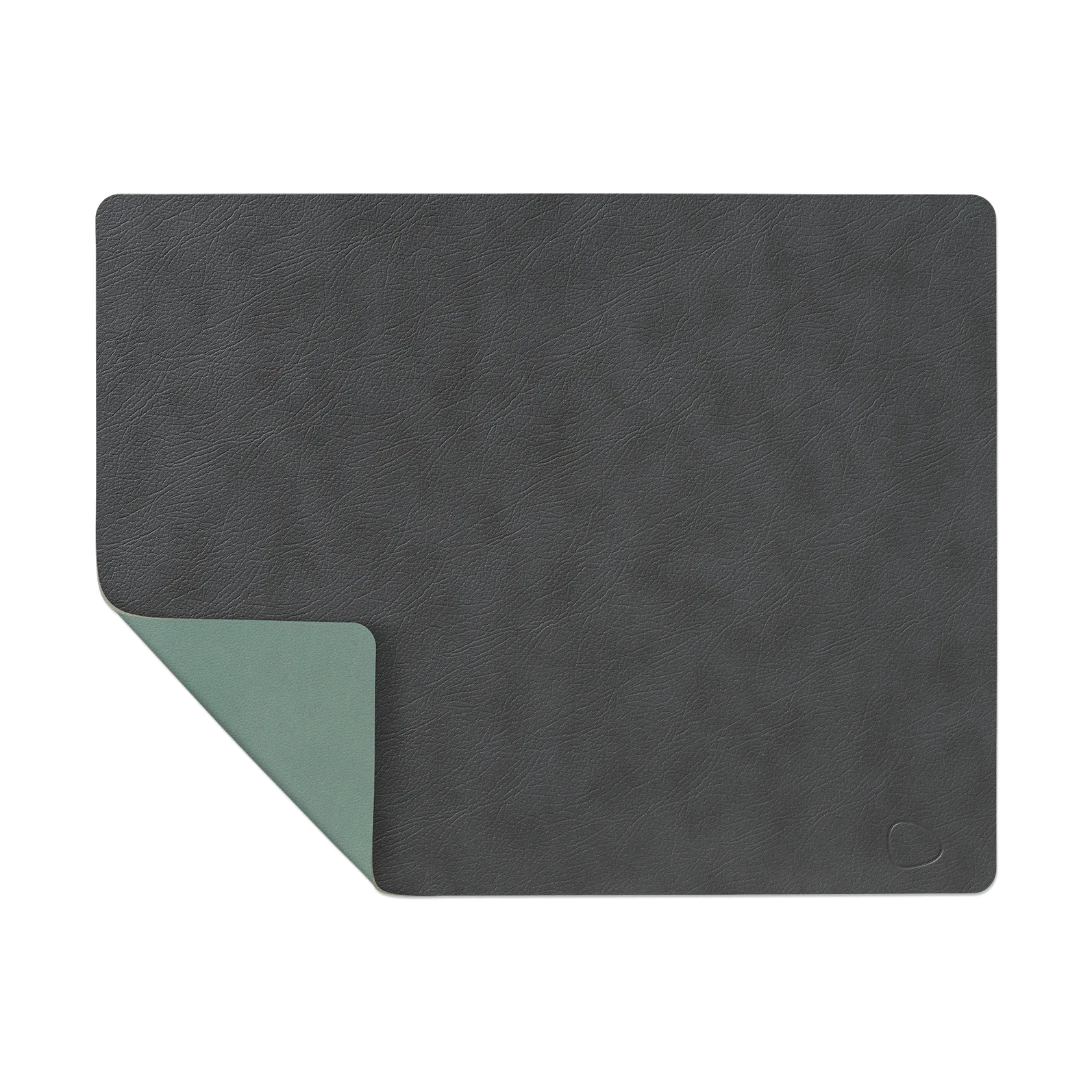 LIND DNA Set de Table Cloud-Nupo réversible square 1 pièce Gris Anthracite -Vert pastel