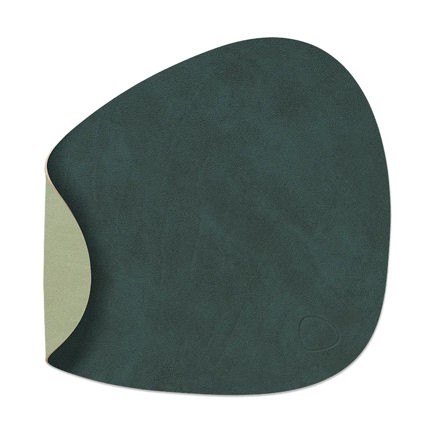LIND DNA Set de table curve réversible Nupo S 1 pièce Dark green-olive green