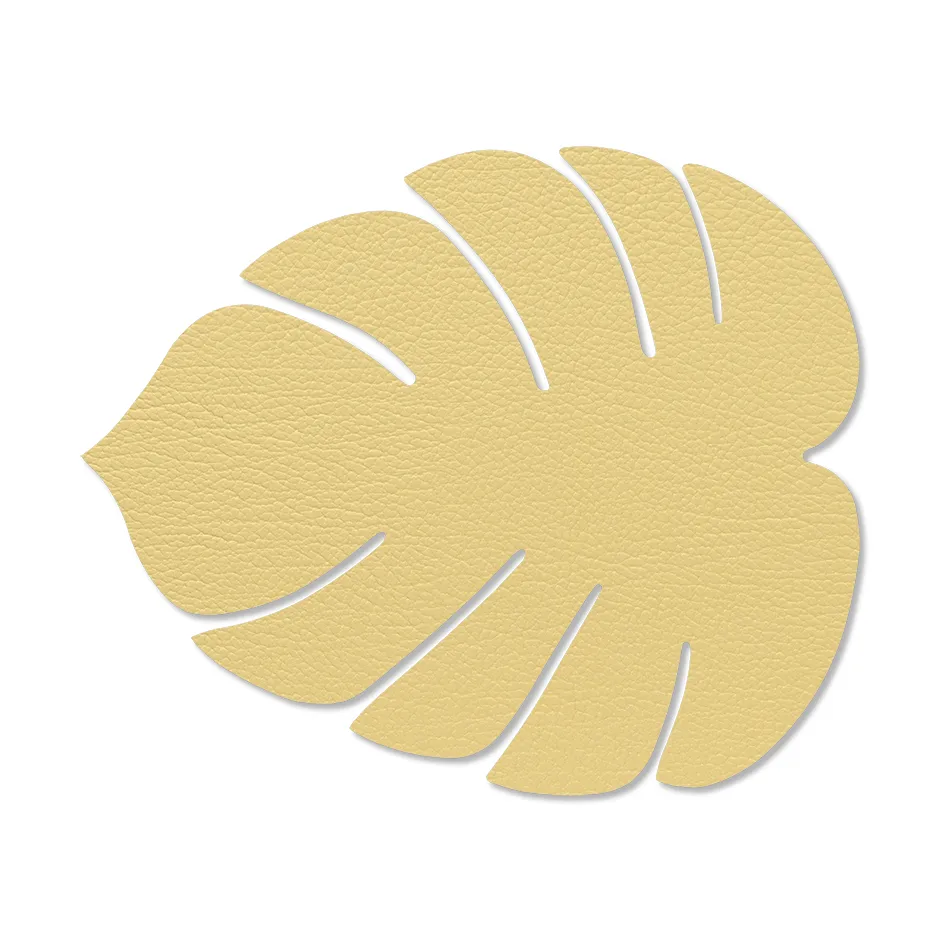 LIND DNA Set de table Monstera Leaf Hippo S Doré