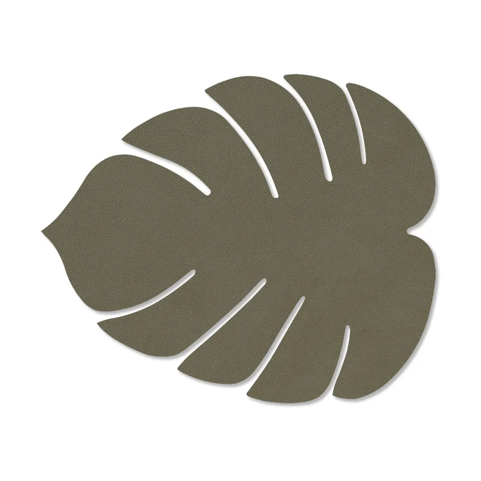 LIND DNA Set de table Monstera Leaf Nupo S Vert armée