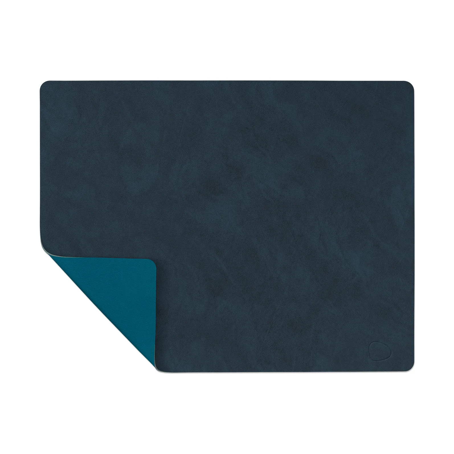 LIND DNA Set de table Nupo réversible square L 1 pièce Midnight blue-petrol