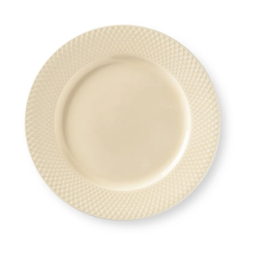 Lyngby Porcelæn - Rhombe Earth Middagstallerken - 27 Cm - Marmor