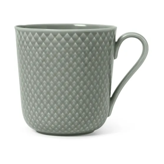 Lyngby Porcel&aelig;n Rhombe Earth mugg 39 cl Moss