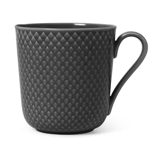 Lyngby Porcel&aelig;n Rhombe Earth mugg 39 cl Slate