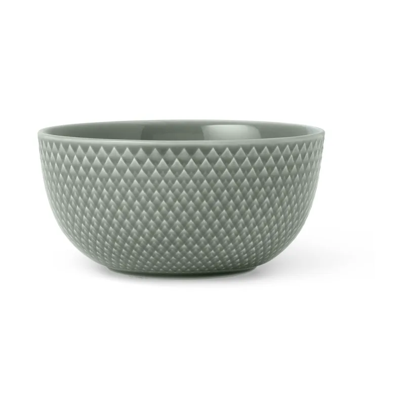 Lyngby Porcelæn - Rhombe Earth Skål 13 Cm - Mos