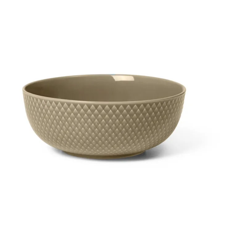 Lyngby Porcelæn - Rhombe Earth Skål 15,5 Cm - Ler