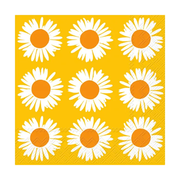 Auringonkukka servett 33x33 cm 20-pack, Orange