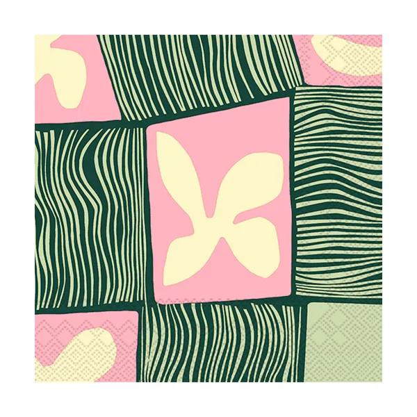 Korkeuksissa servett 33x33 cm 20-pack, Rose