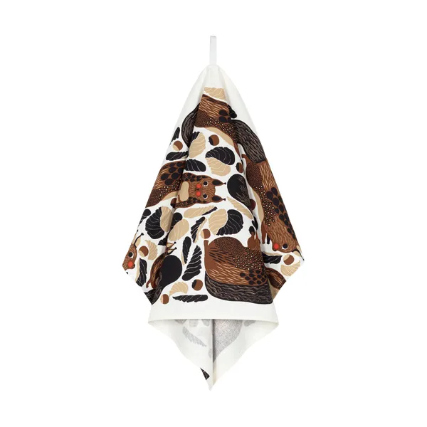 Kurre kökshandduk 43x70 cm, White-brown-black
