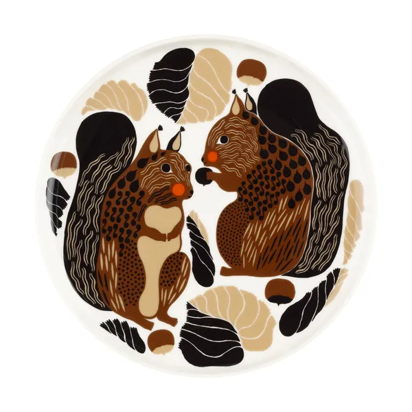 Kurre tallrik Ø20 cm, White-brown