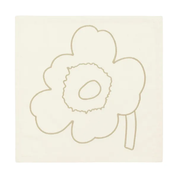 Piirto Unikko bomullsservett 3-pack, Off white-straw