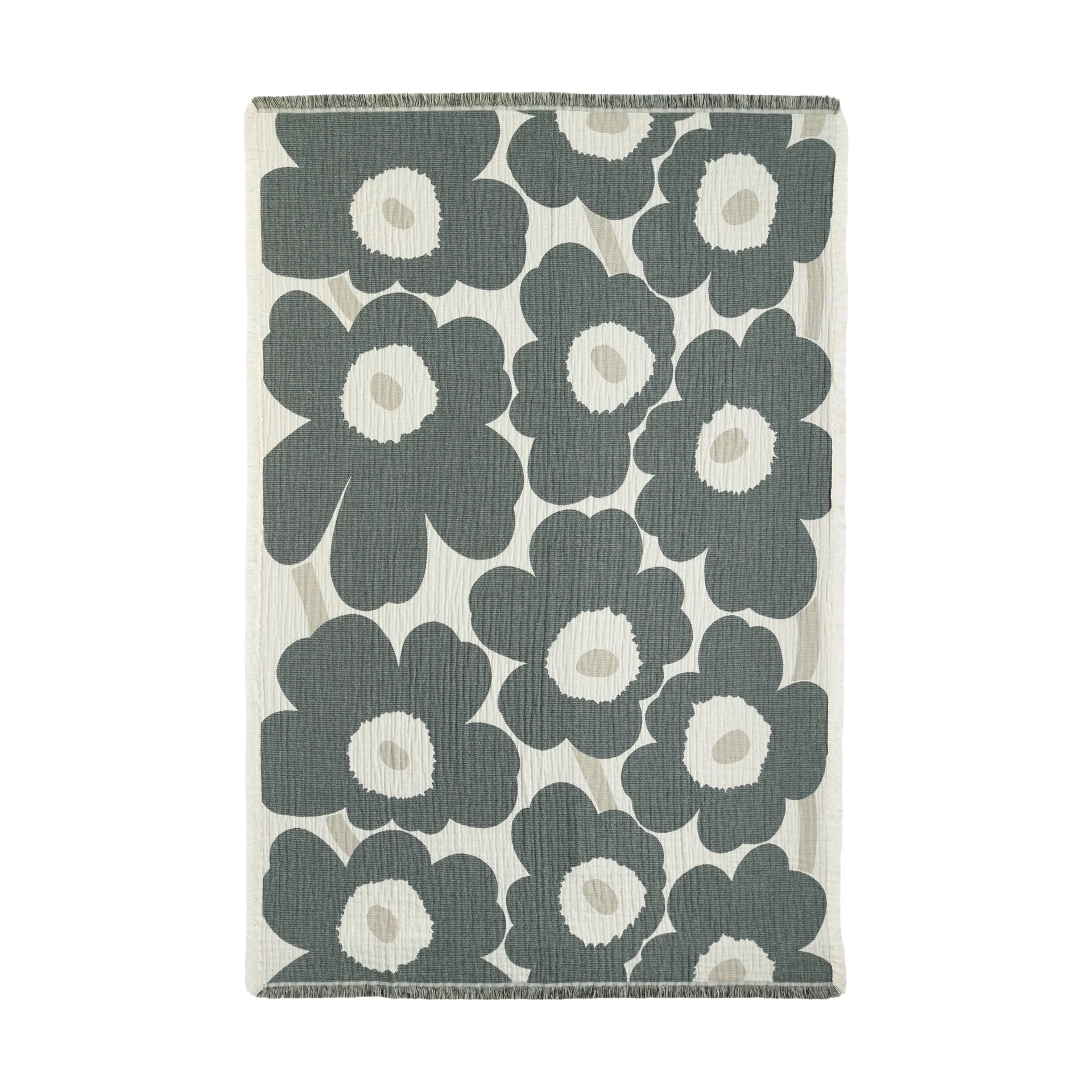 Marimekko Plaid Unikko cm Off white-charcoal-sand
