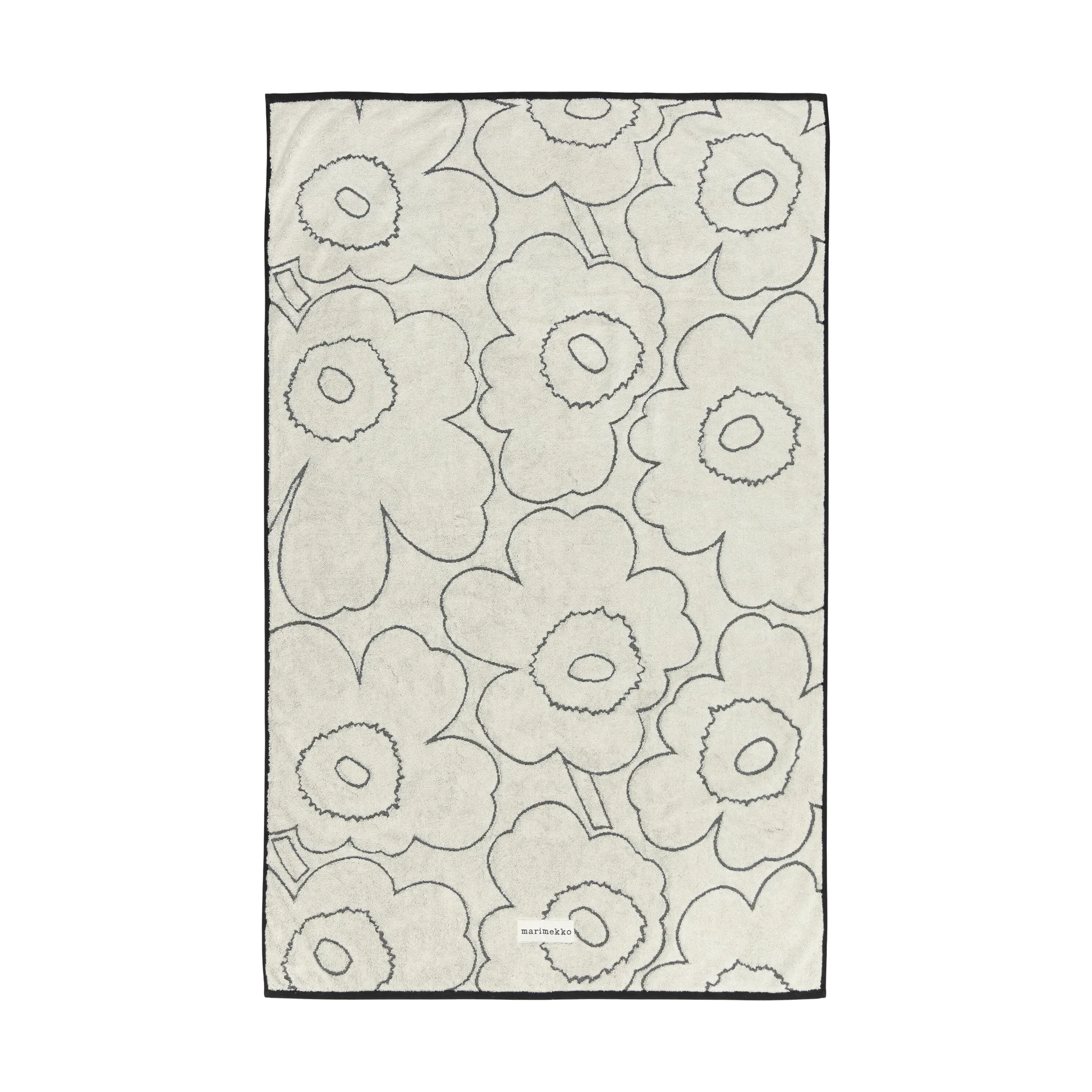 Marimekko Serviette de bain Piirto Unikko cm Ivory-black