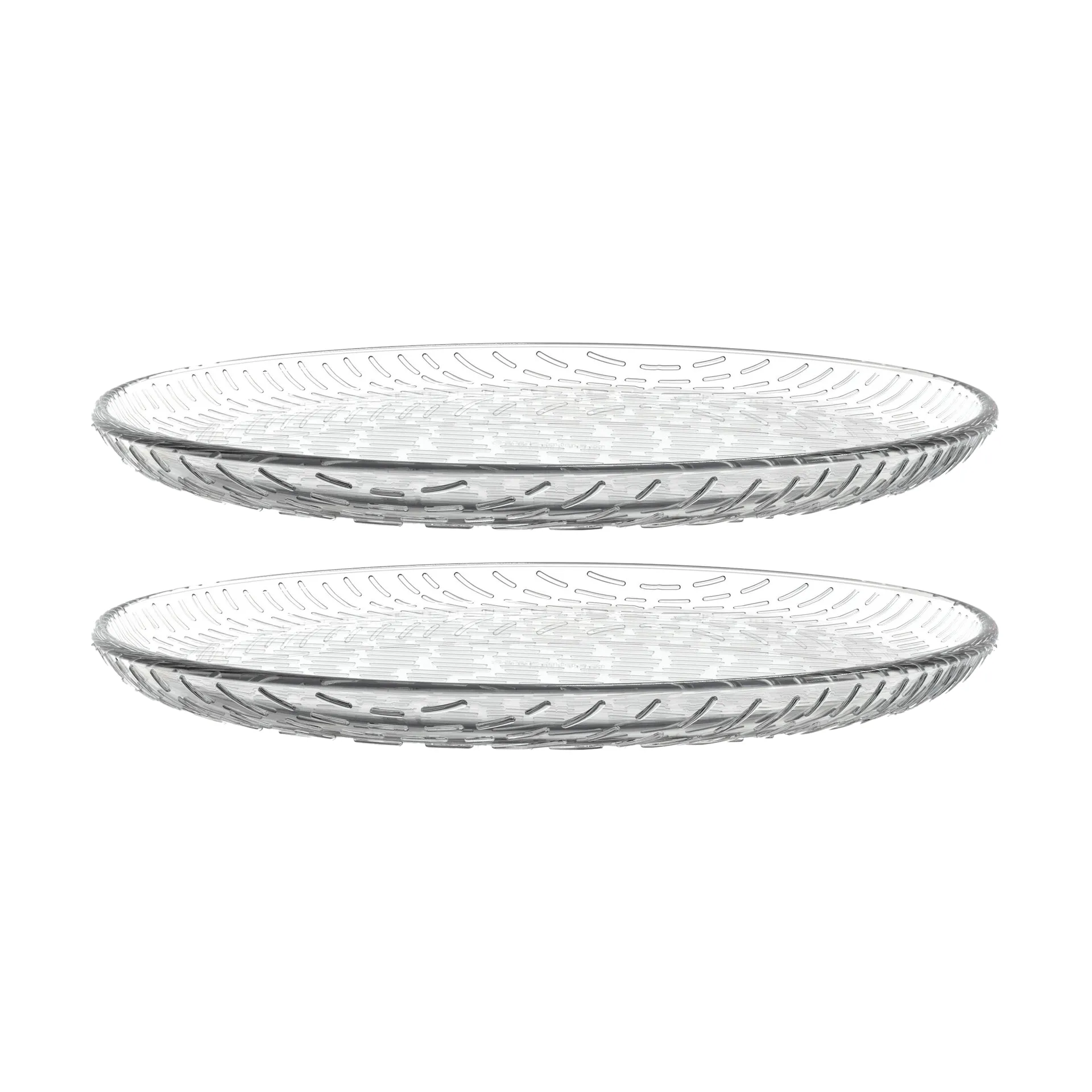 Marimekko Syksy assiett glas &Oslash;17 cm 2-pack Clear
