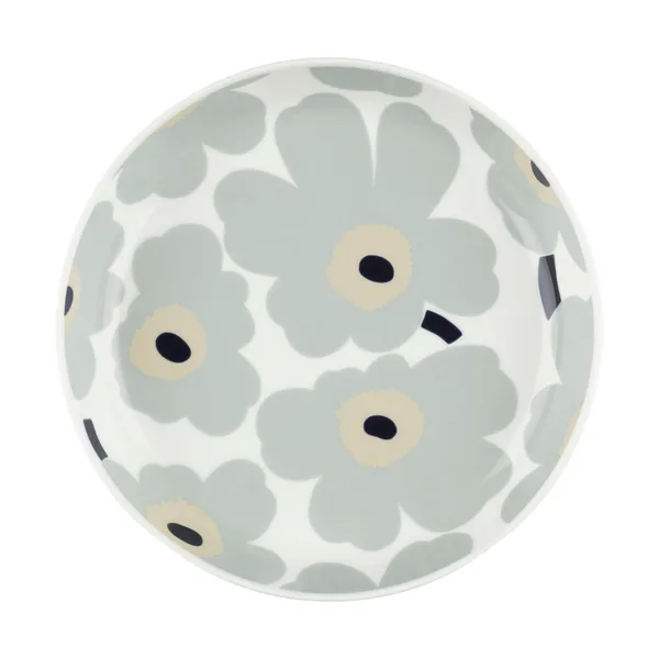 Unikko tallrik Ø20,5 cm, White-light grey-sand