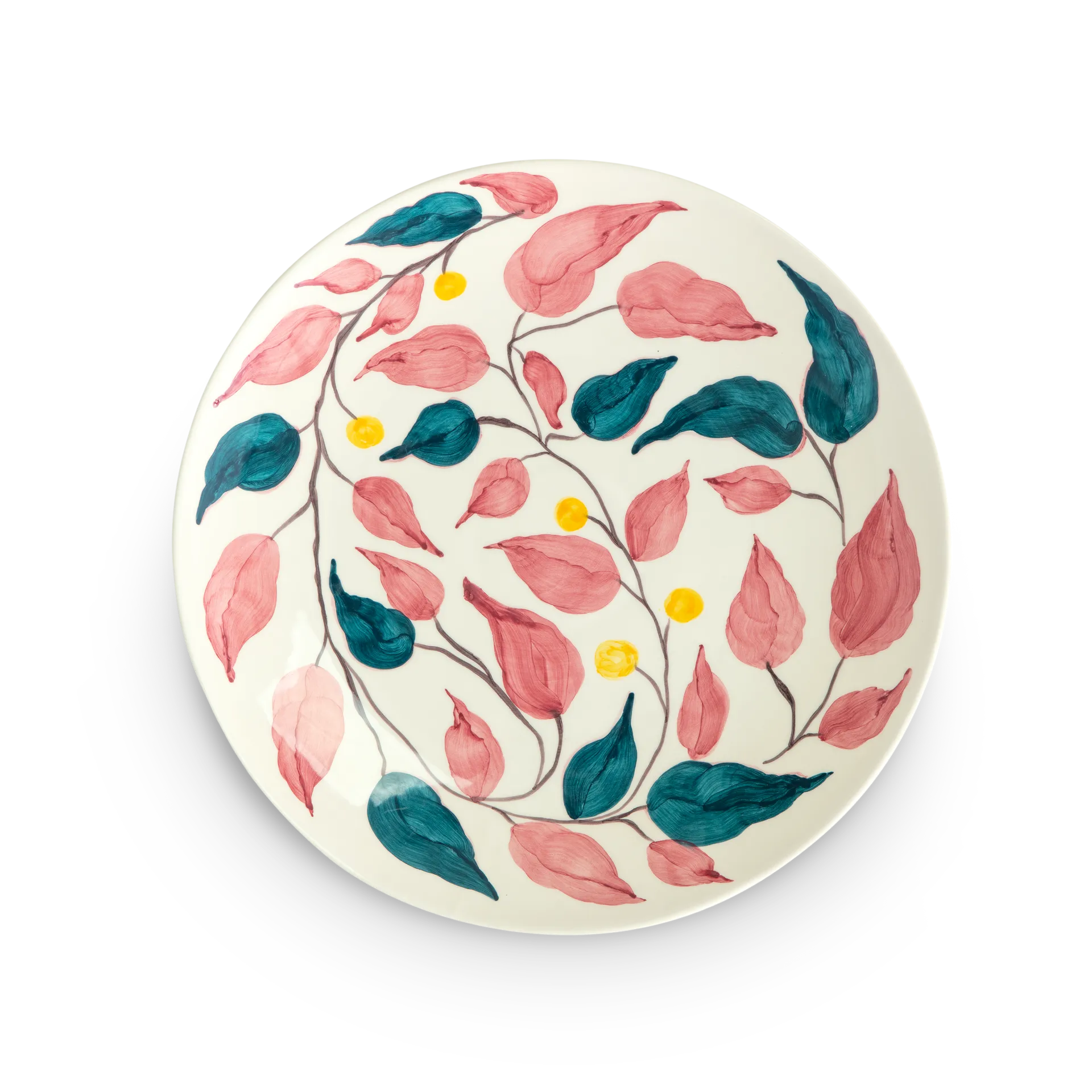Mateus Flowers leaves serveringsfad Ø34 cm Hvid