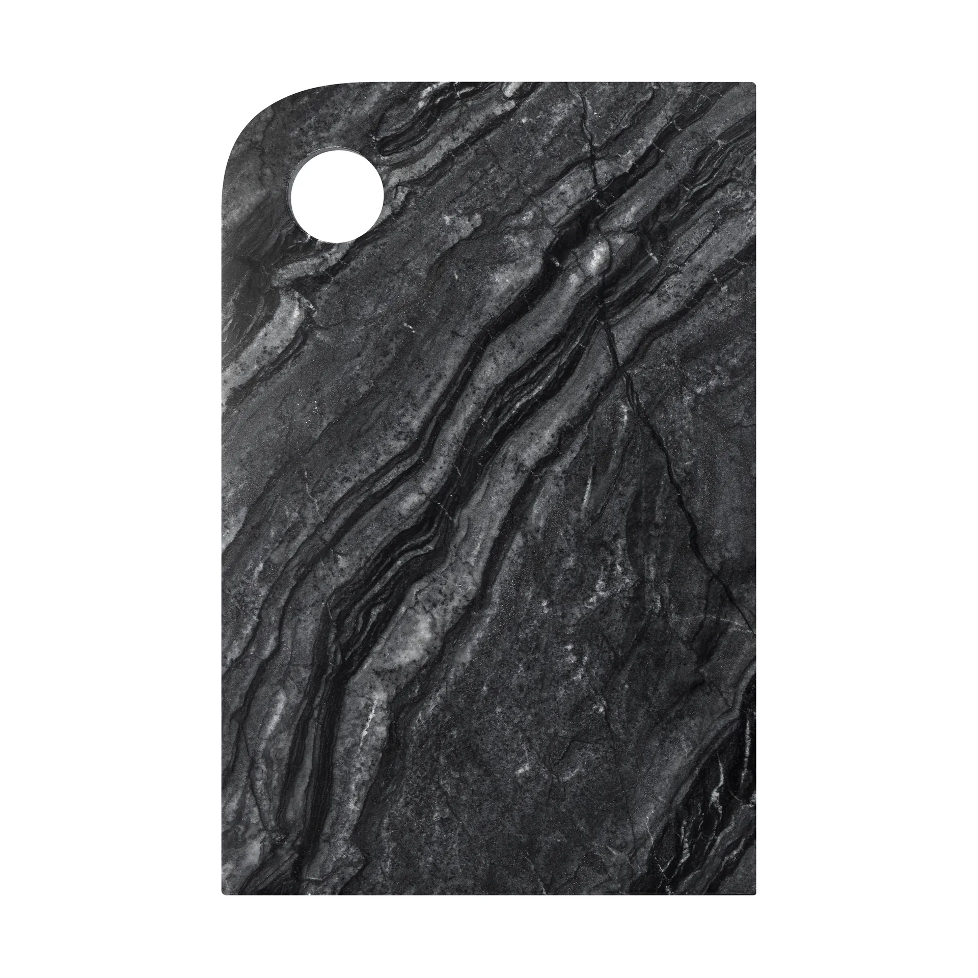 Mette Ditmer Marmor serveringsbakke medium 20x30 cm Black-grey