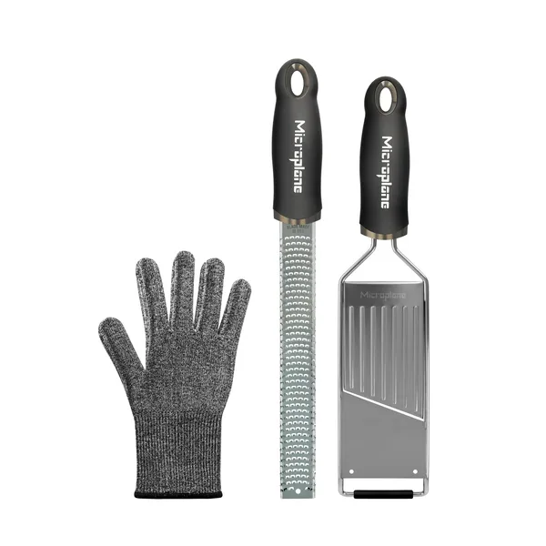 Gourmet rivjärnsset med skyddshandske 3 delar, Stainless Steel