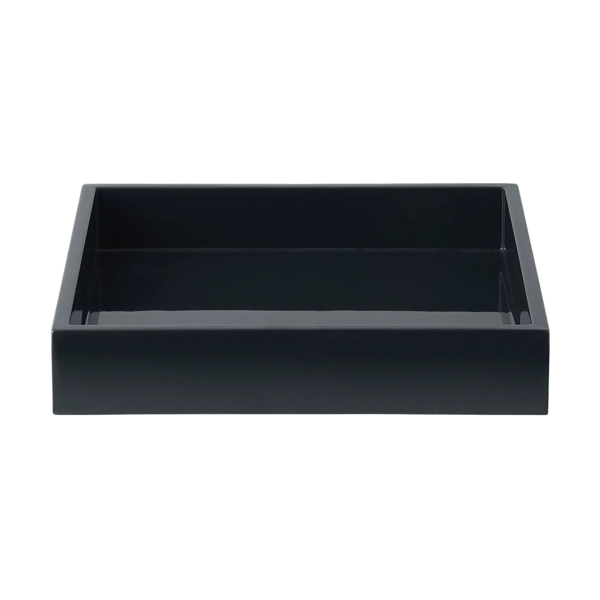 Mojoo Plateau de décoration laqué Lux ,5 cm Black