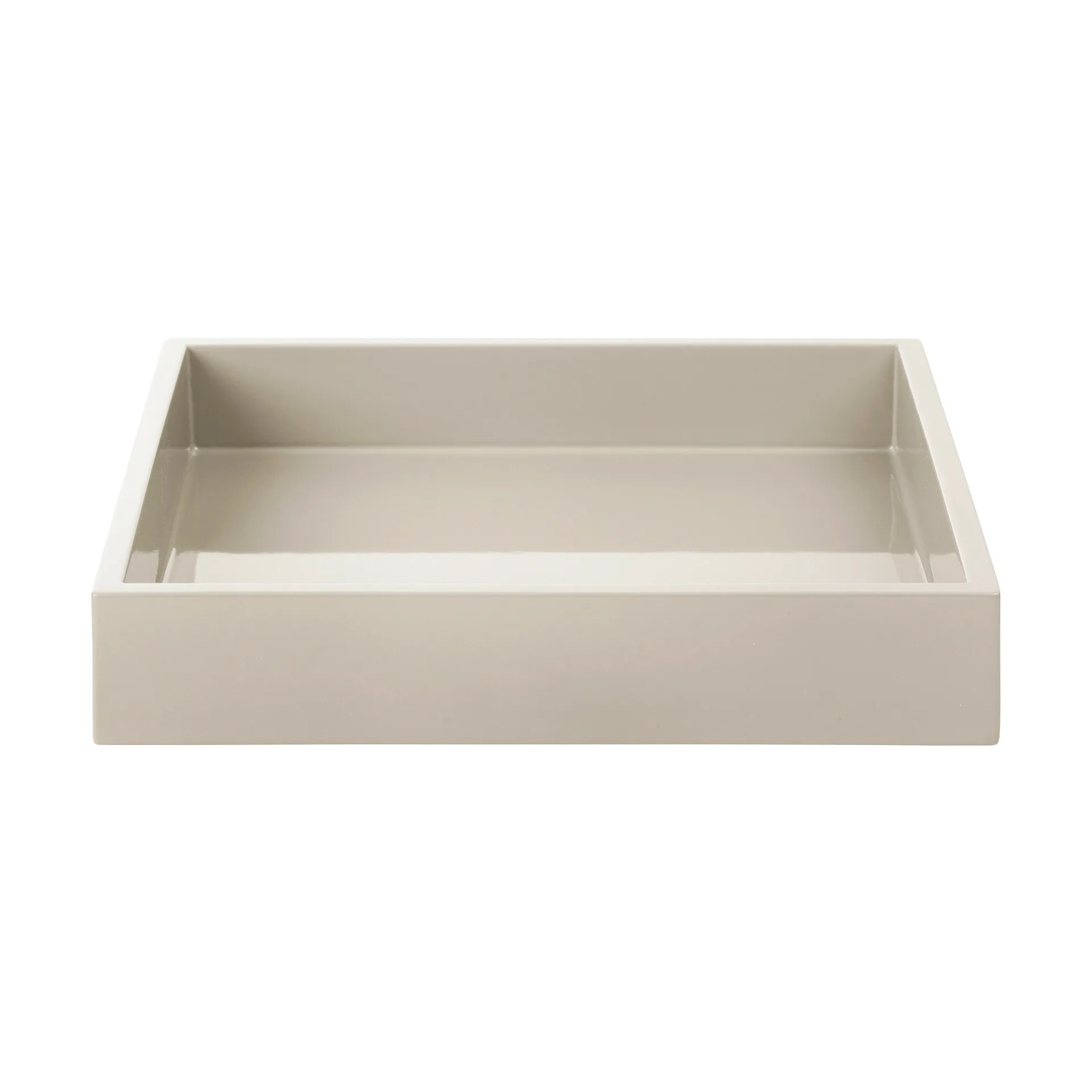 Mojoo Plateau de décoration laqué Lux ,5 cm Latte