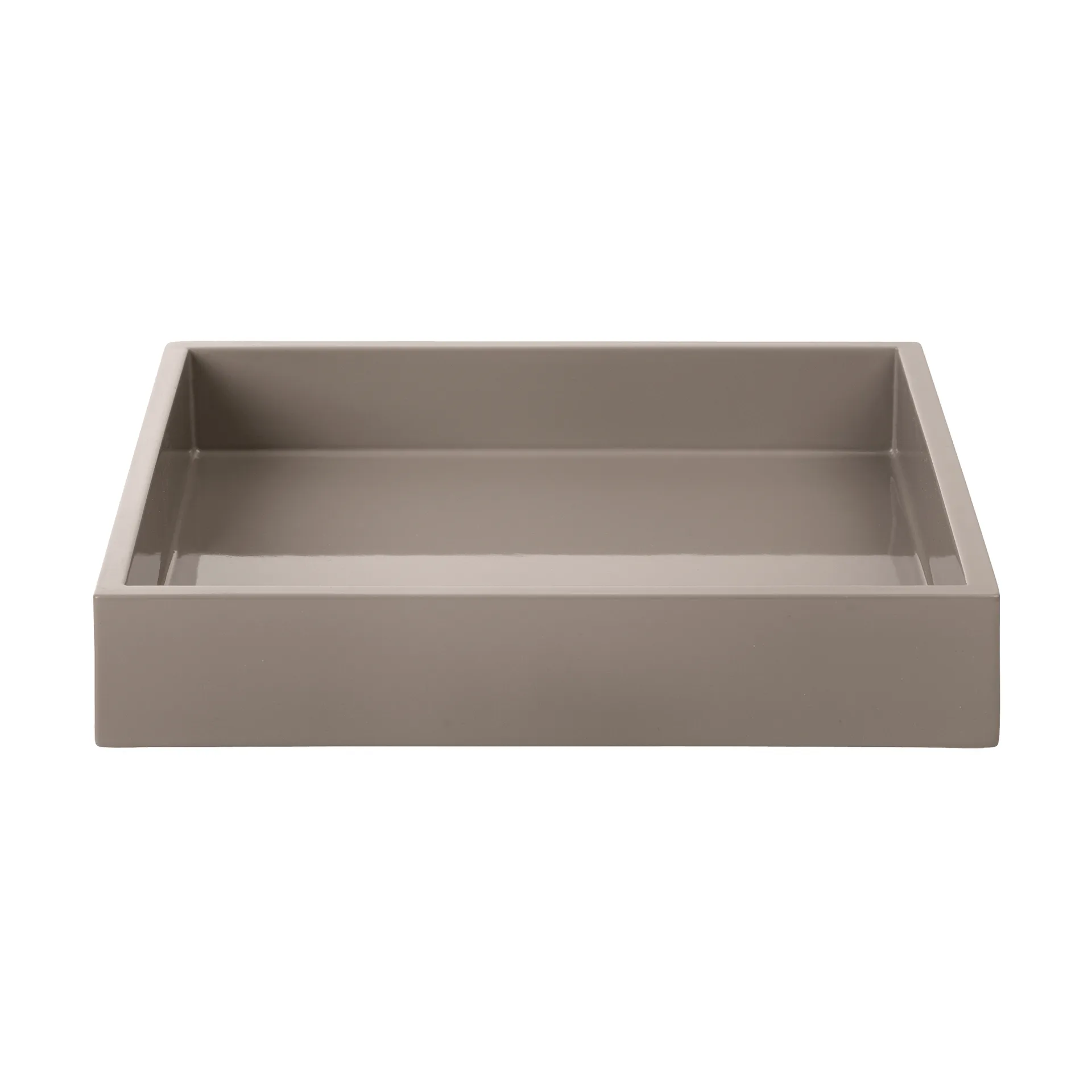 Mojoo Plateau de décoration laqué Lux ,5 cm Warm grey