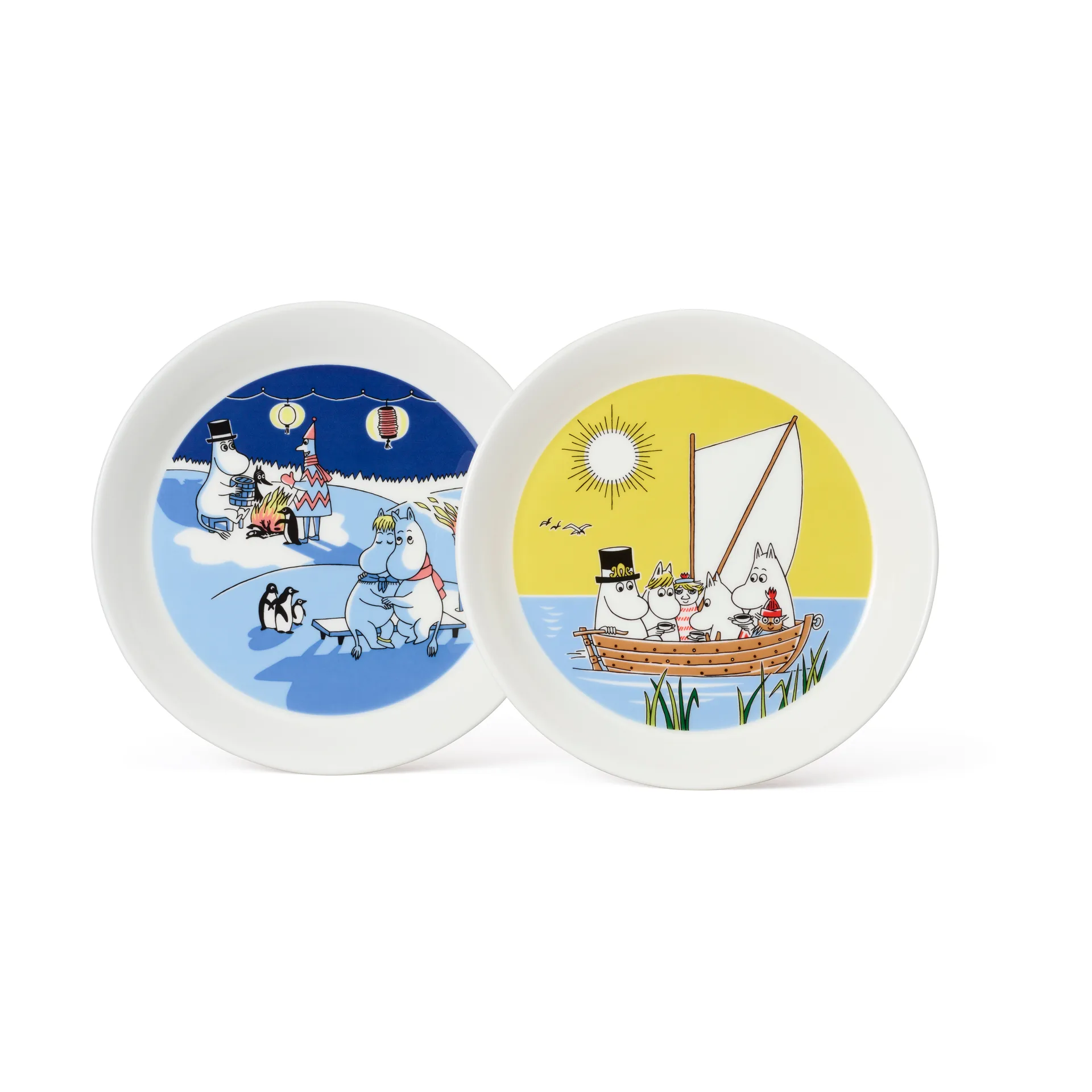 Moomin Arabia Moomin plate Bonfire & Sailing 2 parts 19 cm