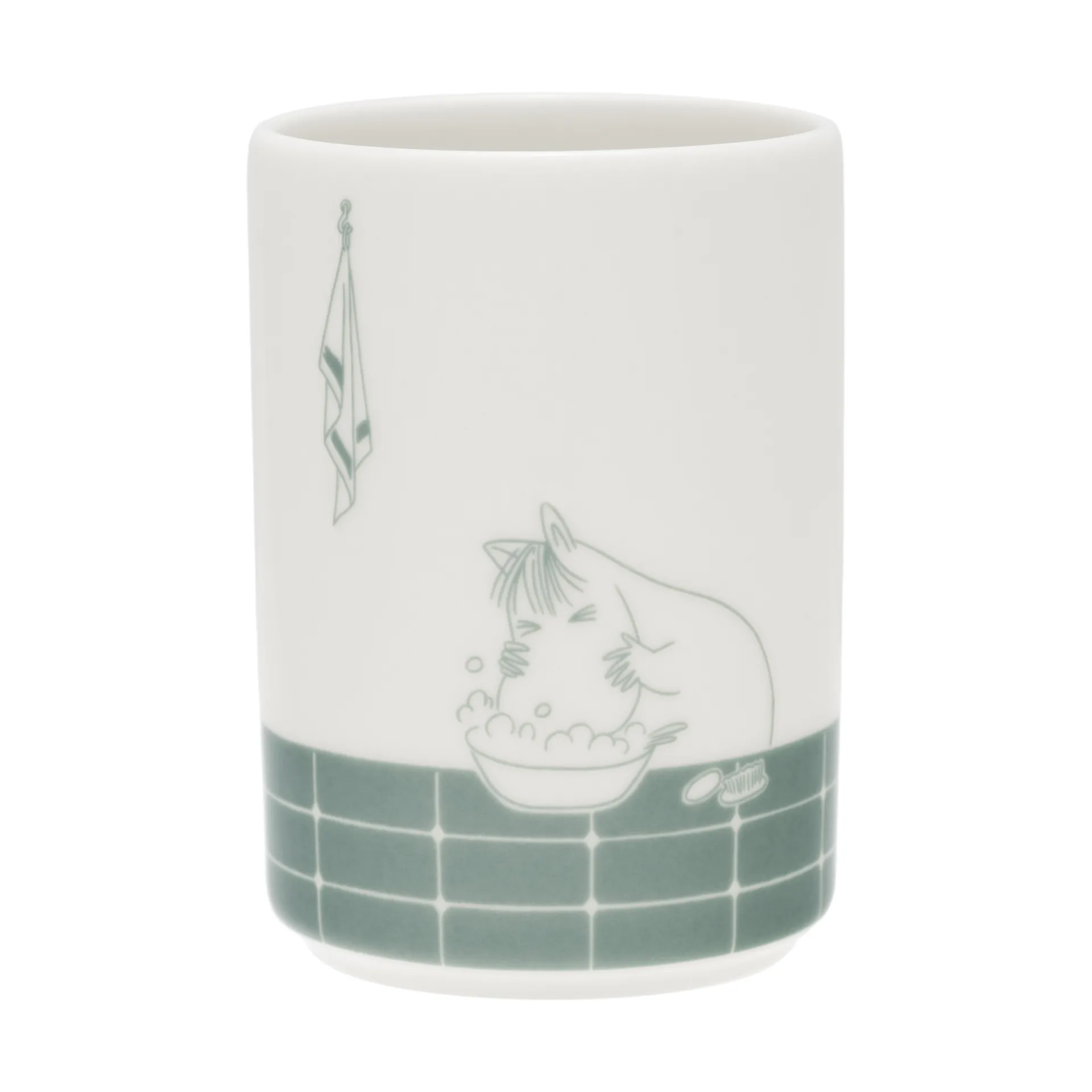 Moomin Arabia Porte-brosse à dents Moomin Badstund grön-vit